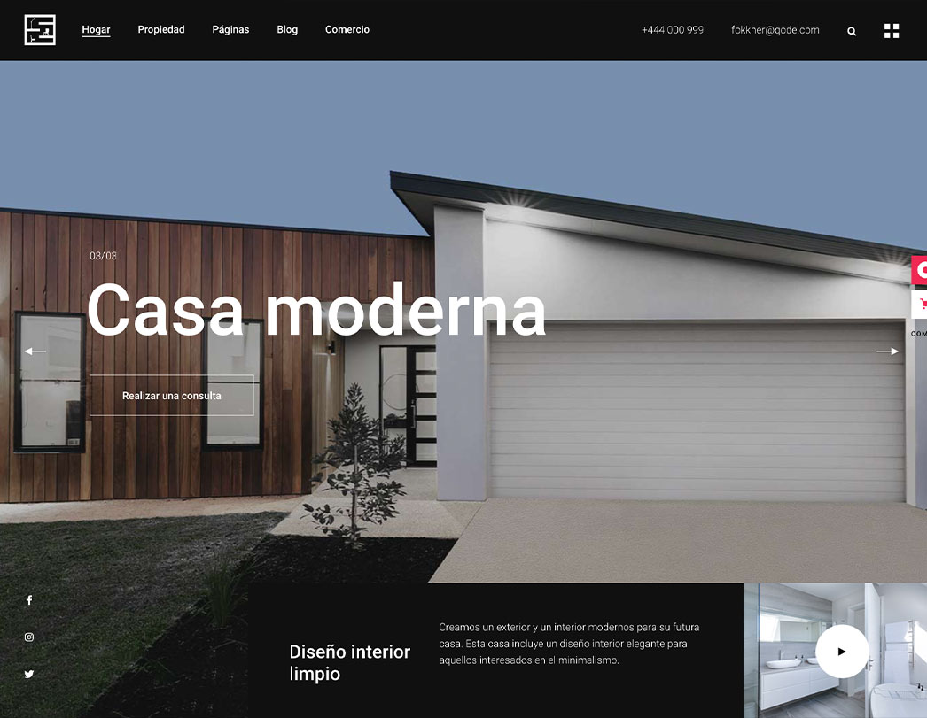 web para gestión de propiedades