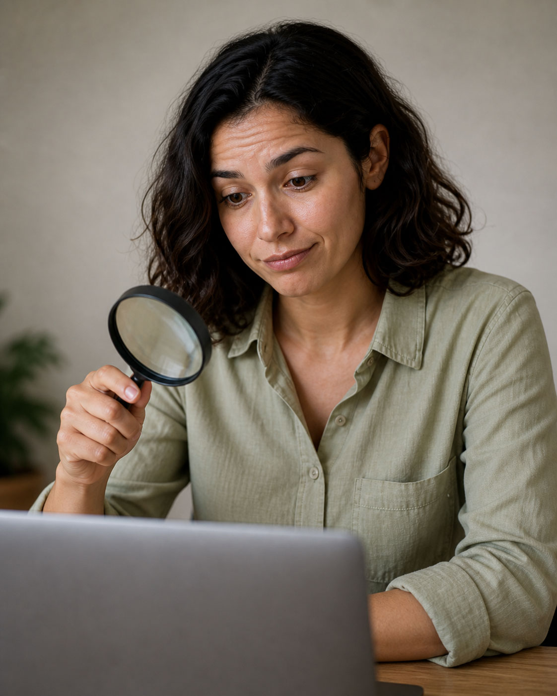 Persona revisando por qué su página web no aparece en Google