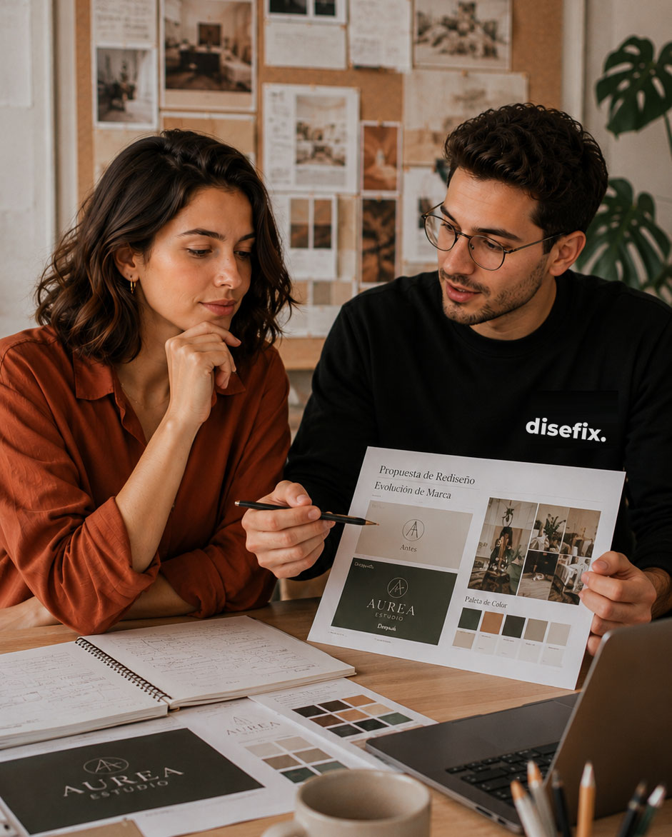 Equipo analizando rediseño estratégico de una página web