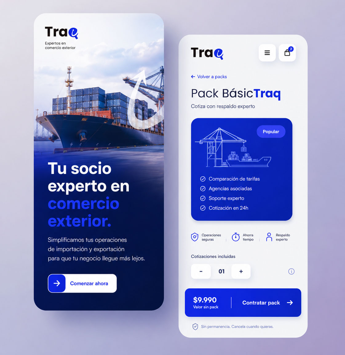 Proceso de desarrollo del sistema Traq