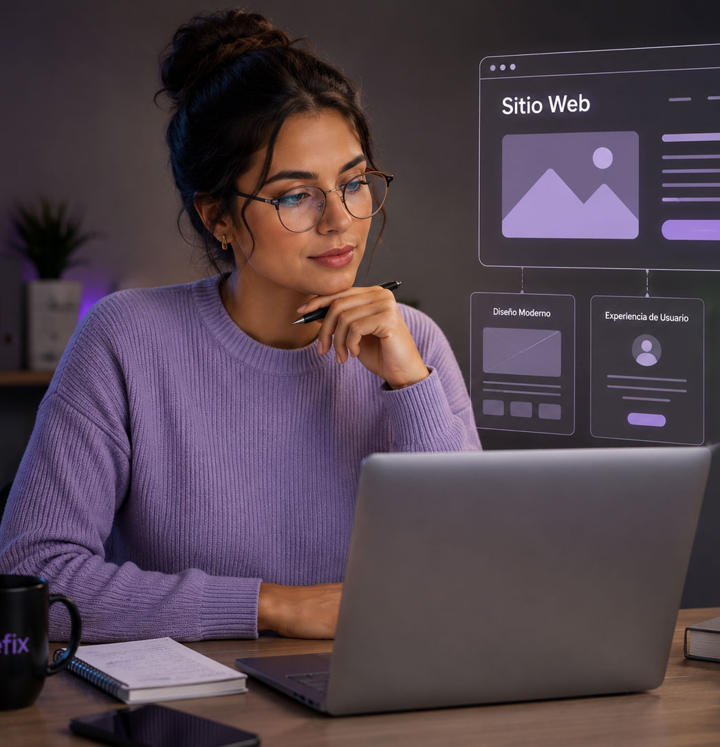 Persona definiendo qué tipo de sitio web necesita su negocio