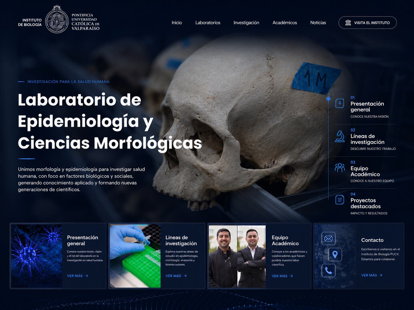Desarrollo WordPress personalizado para plataforma académica PUCV