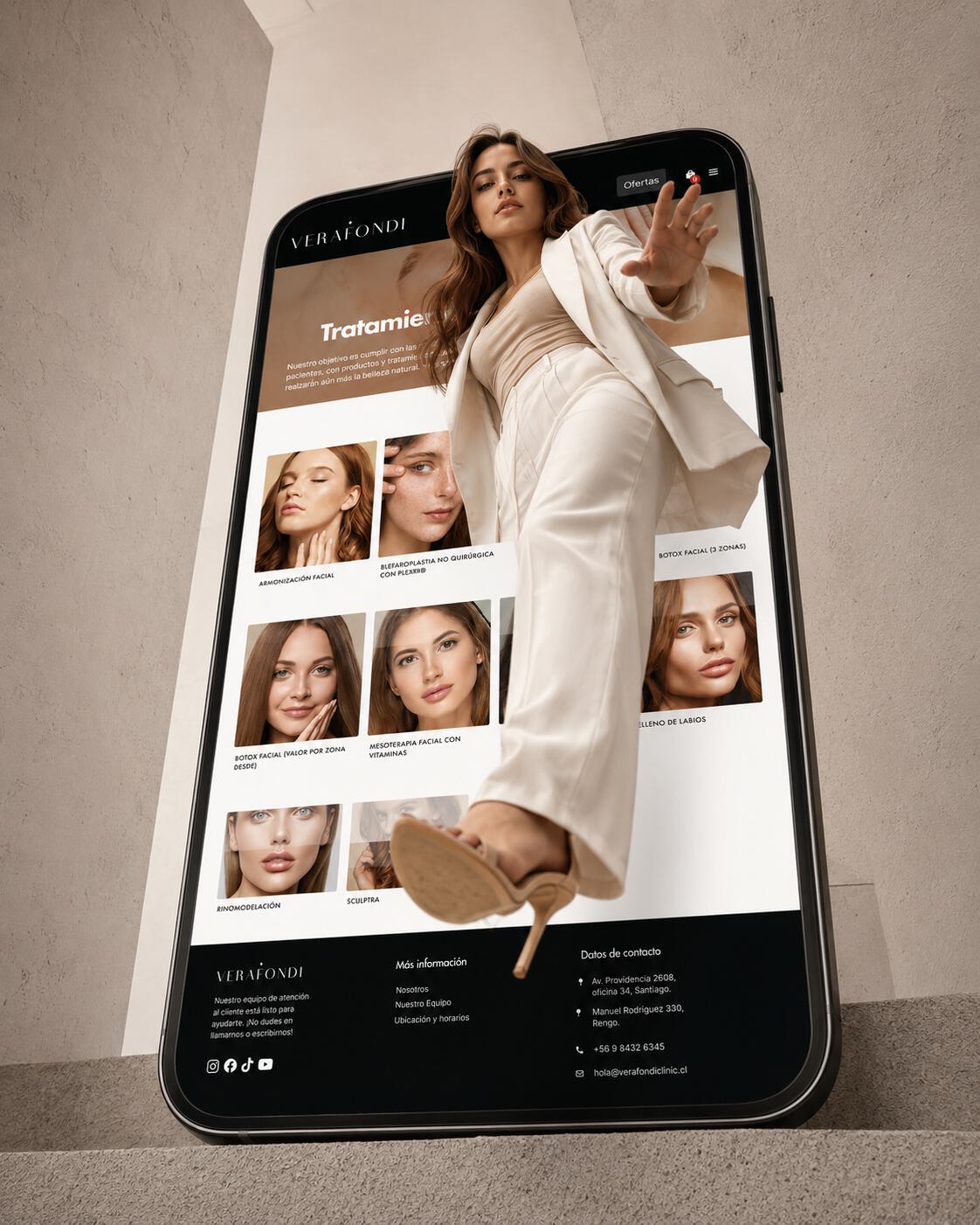 Sitio web premium para clínica estética