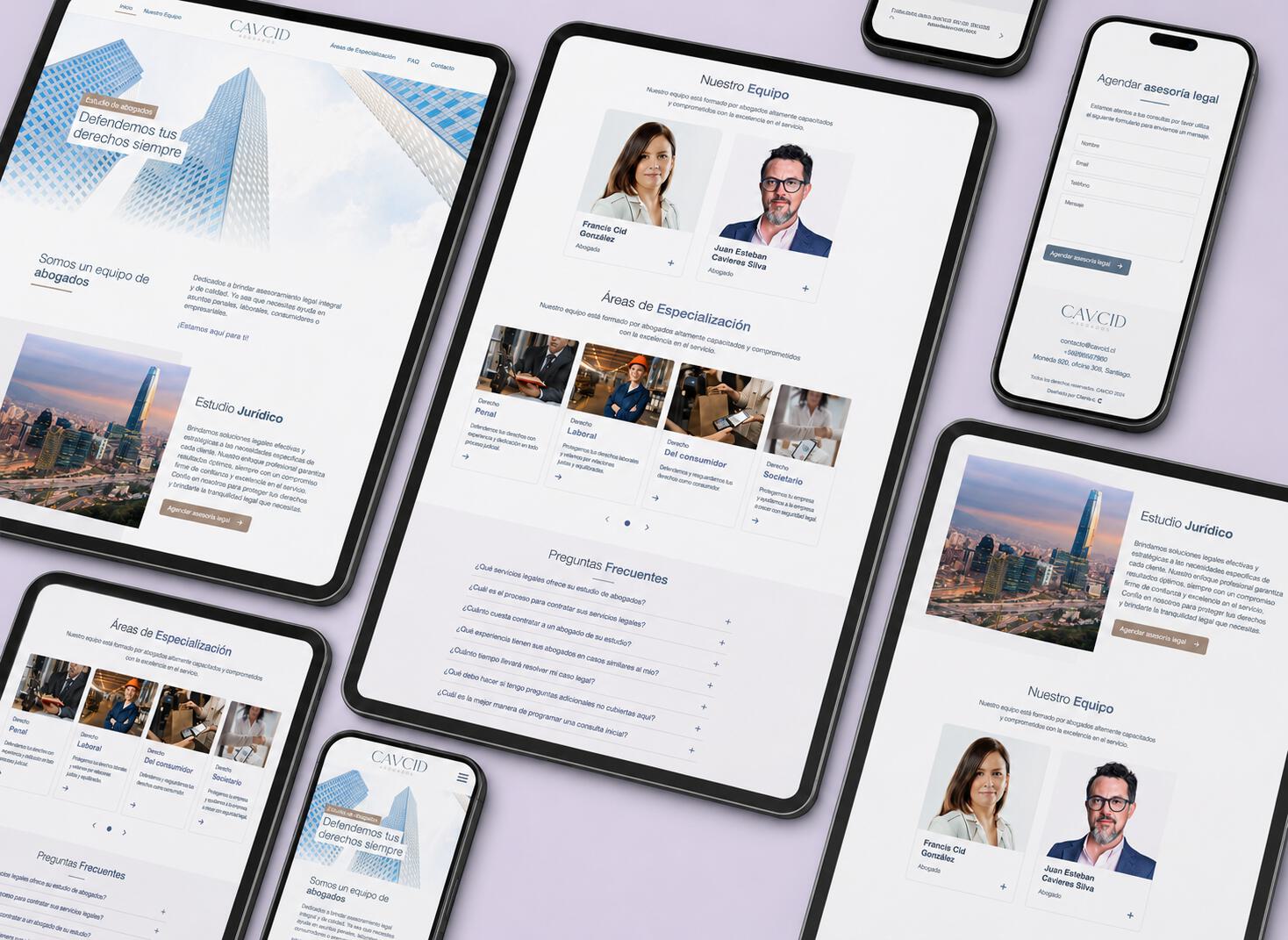 Diseño web corporativo para estudio jurídico
