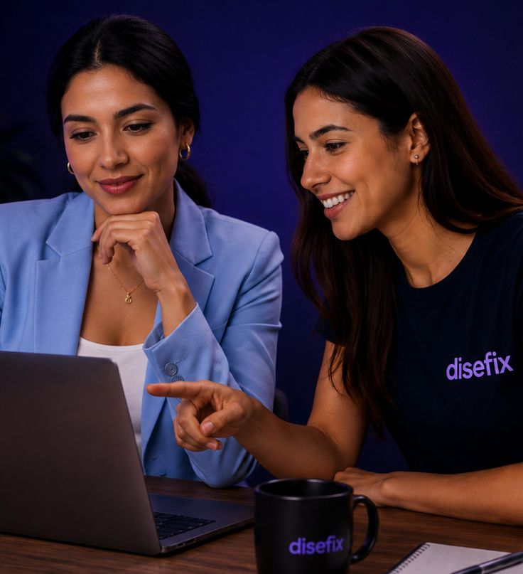 Equipo Disefix y DixCode desarrollando funcionalidades para una web empresarial