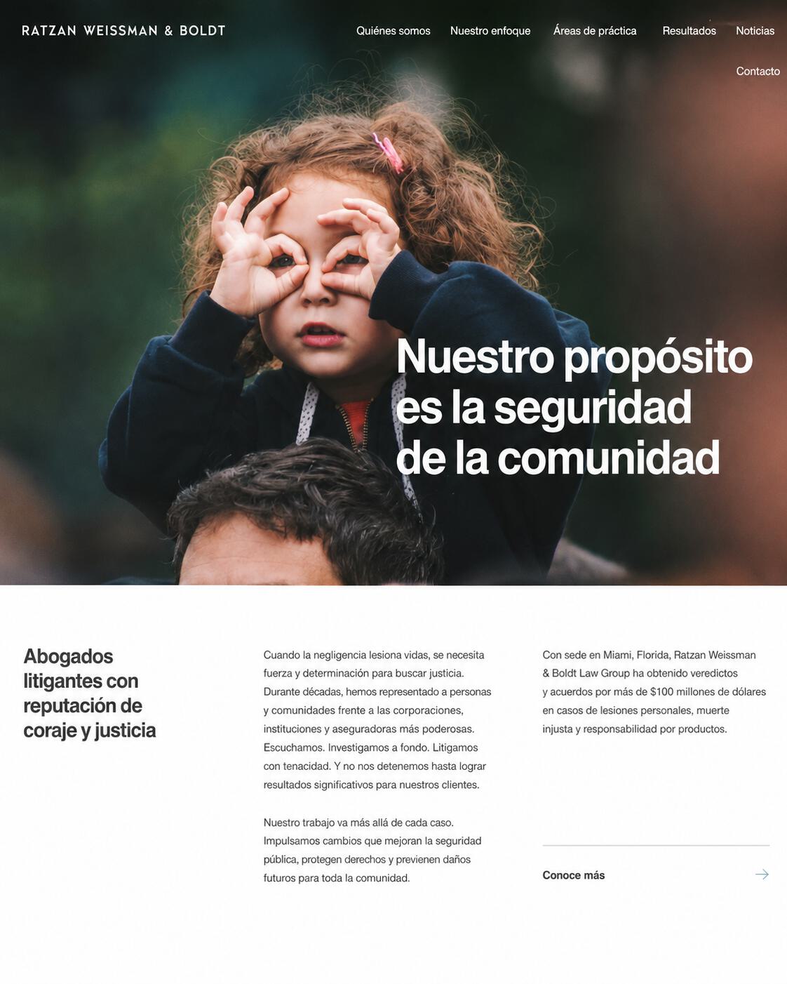 Sitio web corporativo con estructura de confianza