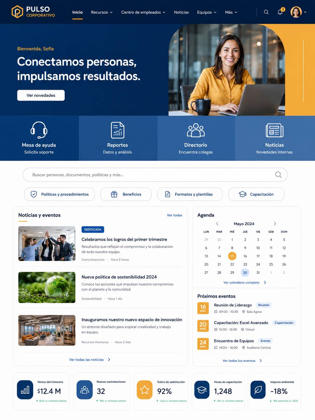 Portal interno corporativo para equipos
