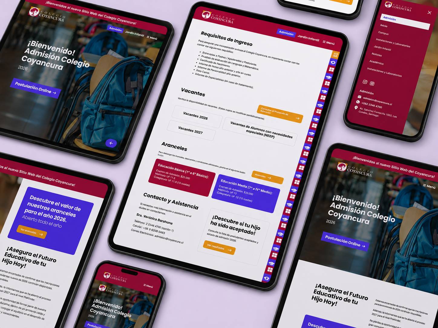 Páginas web para colegio en Chile