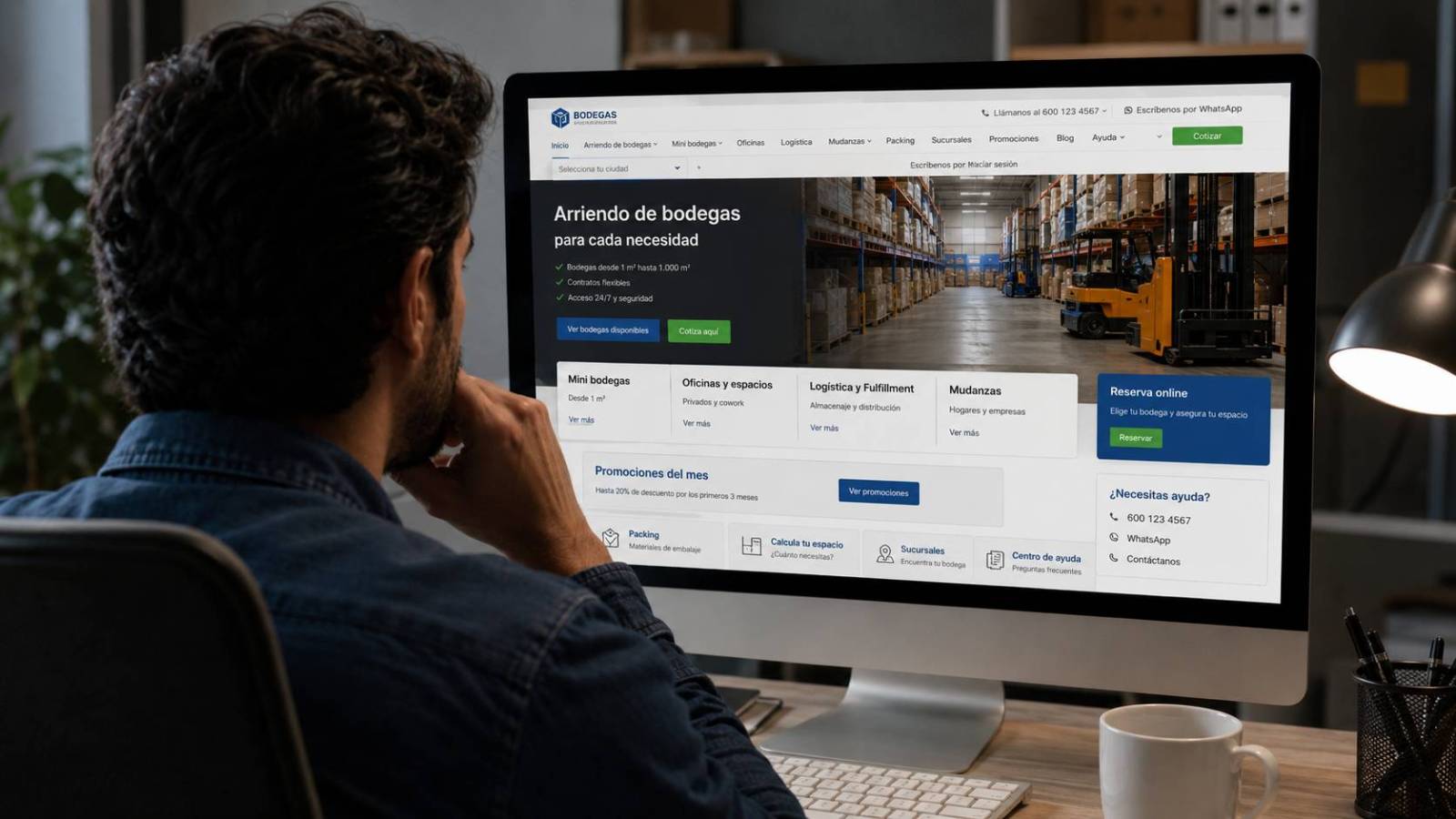 Servicios mezclados sin jerarquía dentro de una página web