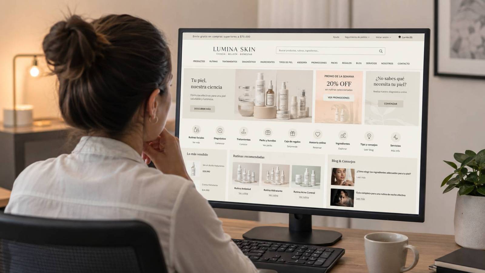 Sitio web sin una arquitectura de contenidos clara para usuarios y Google
