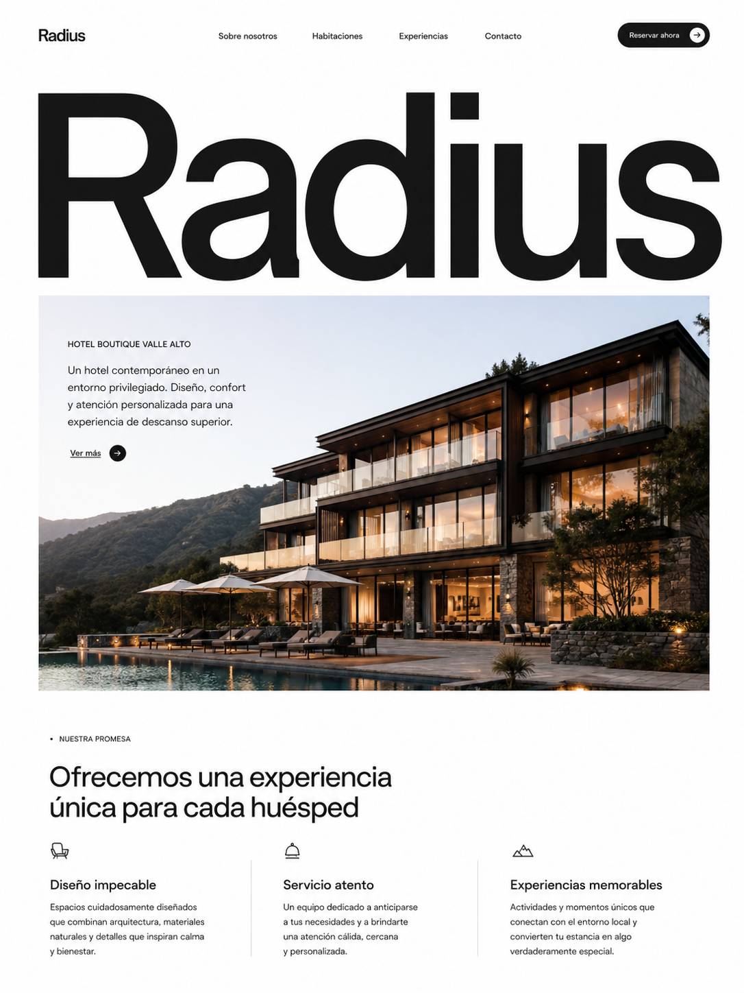 Página web para hoteles y alojamientos