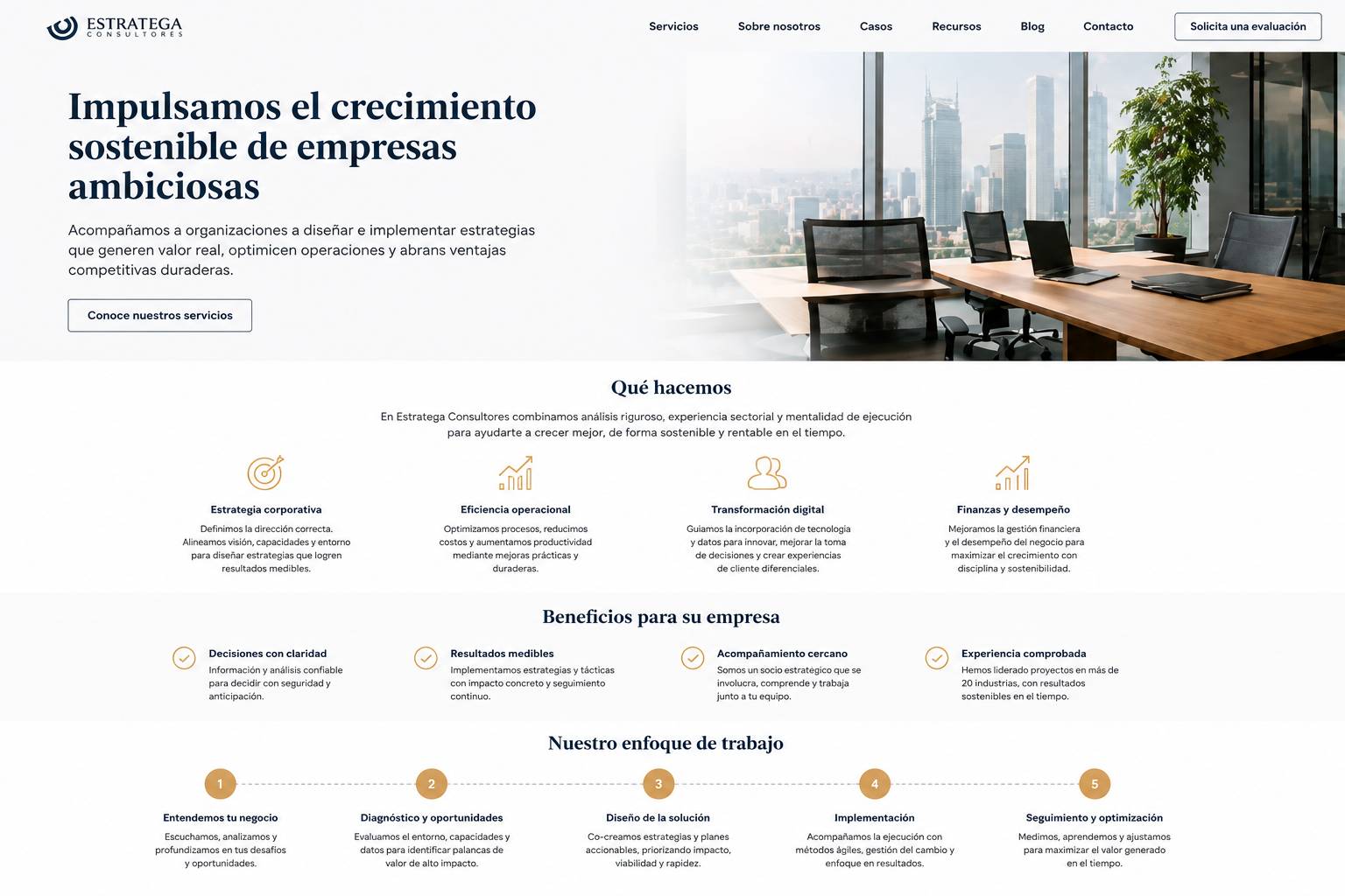 Landing page genérica que no convierte tráfico de Google Ads
