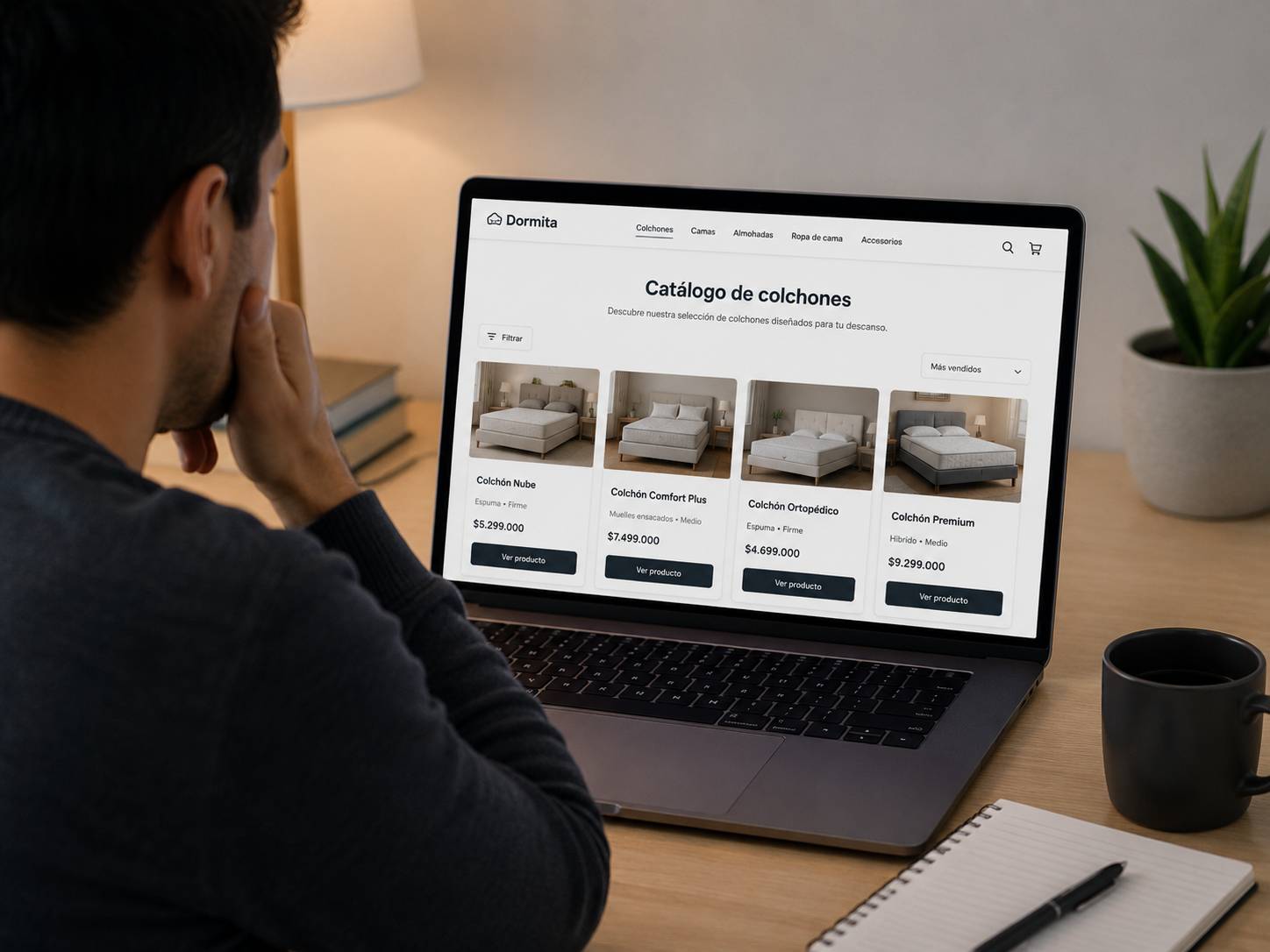 Catálogo ecommerce que necesita asesoría para orientar la compra