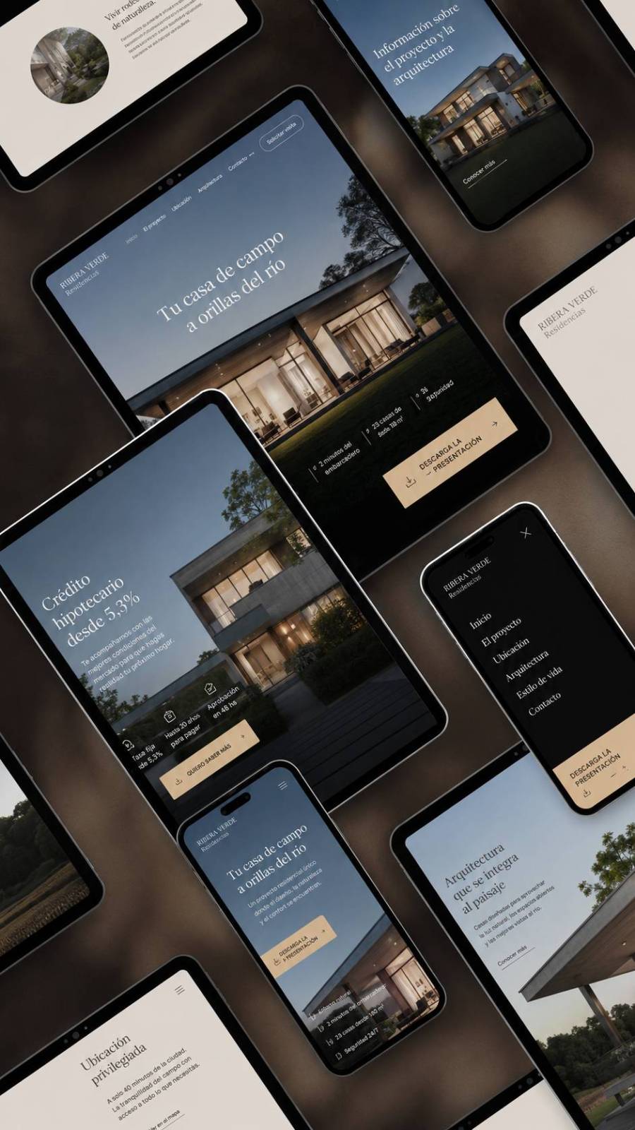 Web para inmobiliarias con propiedades destacadas