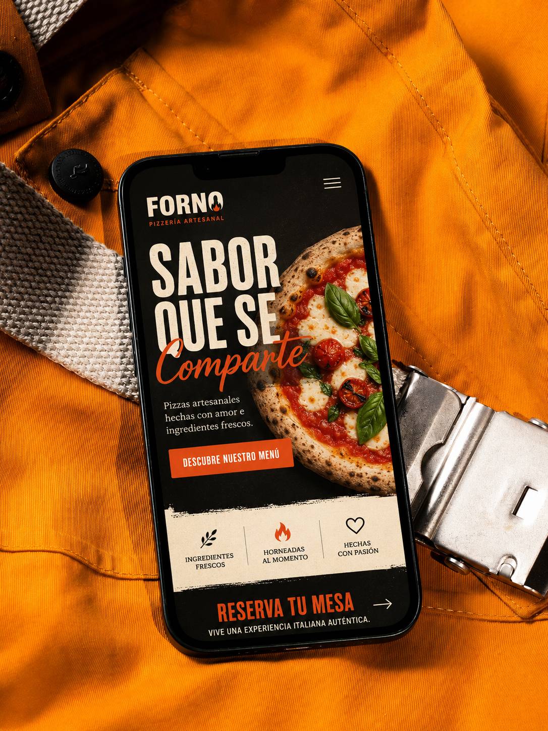 Sitio web para restaurante con carta digital